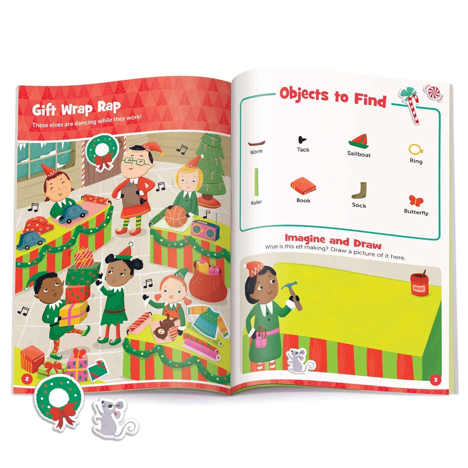 Christmas Hidden Pictures Puffy Stickers | Penguin Random House