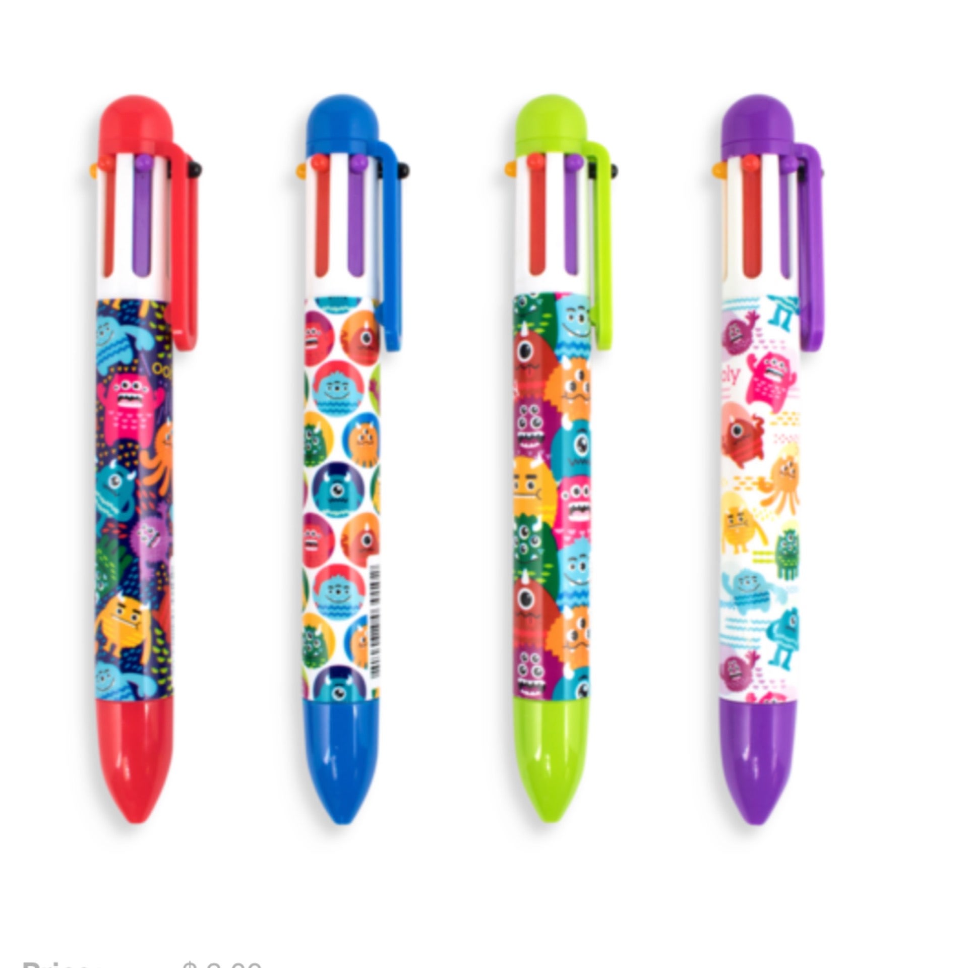 6 Click Pens - Monster (Display of 24)