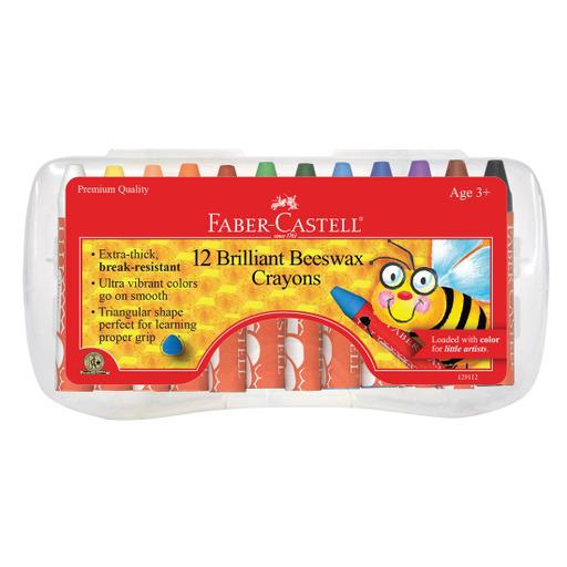 12ct Brilliant Beeswax Crayons in Storage Case