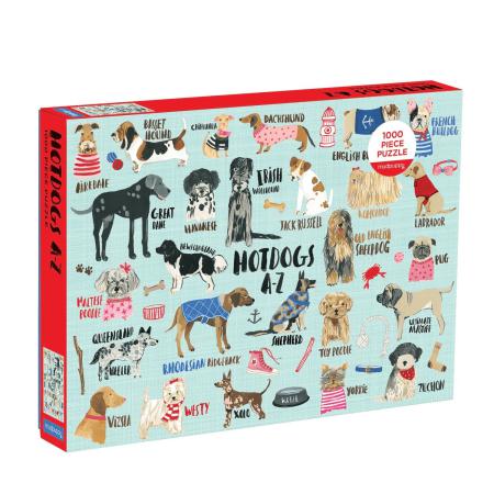 Hot Dogs A-Z 1000 Piece Puzzle by Mudpuppy