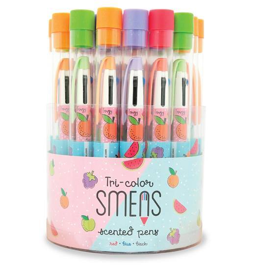 Scentco Tri-Color Smens - Scented Multi Color Pens, Medium Point, Grape,  Orange, Watermelon, Apple - 4 Count : : Office Products