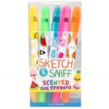  Smelly Gellies - Scented Glidewrite Gel Coloring Sticks,  Crayons, Highlighters - 5 Count - Gifts for Kids : Toys & Games